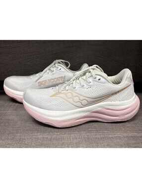Women's Saucony Ride 19 Running & Training Shoes (White/Silk) - Size 8